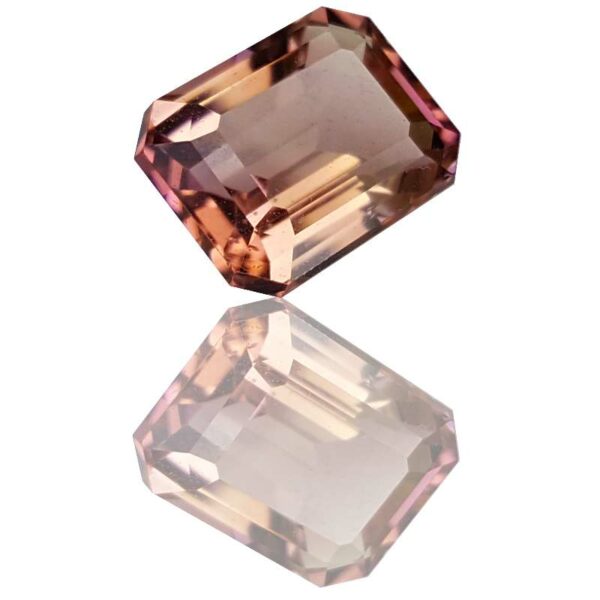 tourmaline_pêche_or_rose_polychrome_taille_emeraude